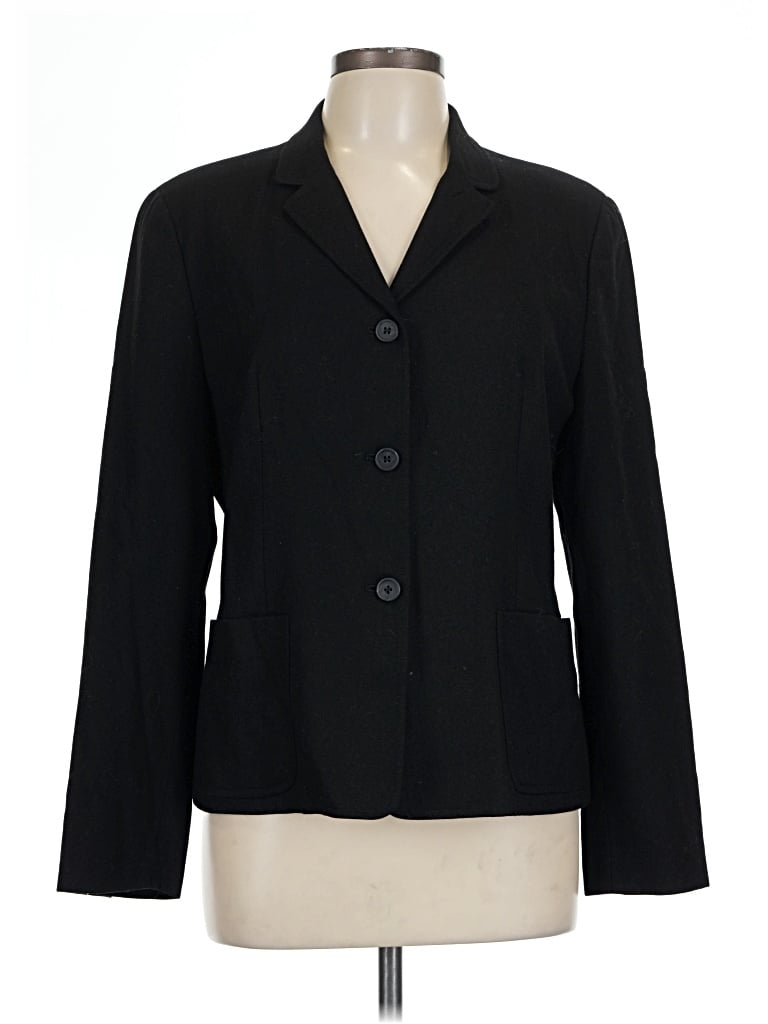 Pre-owned Jcrew Wool Blazer Jacket In Black