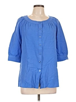 White Stag 3/4 Sleeve Button-Down Shirt (view 1)