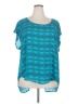 Torrid 100% Polyester Teal Short Sleeve Top Size 2X Plus (2) - photo 1