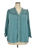 Democracy 100% Polyester Teal 3/4 Sleeve Blouse Size 2X - photo 1