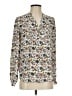 Ann Taylor LOFT 100% Polyester Floral Ivory Long Sleeve Blouse Size XS - photo 1