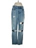 GRLFRND 100% Cotton Hearts Blue Jeans Size 27 waist - photo 1