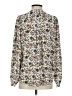 Ann Taylor LOFT 100% Polyester Floral Ivory Long Sleeve Blouse Size XS - photo 2