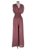 Max Studio Hearts Burgundy Jumpsuit Size XL - photo 2