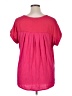 Pleione 100% Polyester Red Short Sleeve Top Size XL - photo 2