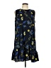 Halogen 100% Polyester Print Blue Casual Dress Size L (petite) - photo 1