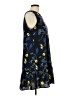 Halogen 100% Polyester Print Blue Casual Dress Size L (petite) - photo 4