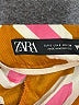 Zara 100% Polyester Print Orange Casual Pants Size S - photo 7