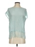 Black Label by Chico's Teal Short Sleeve Blouse Size 0 - photo 1
