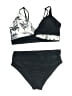 Unbranded Print Black Two Piece Swimsuit Size 11 - 12 - photo 1