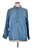 Lands' End 100% Lyocell Blue Long Sleeve Button-Down Shirt Size 16 - photo 1