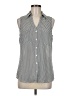 Express Outlet 100% Polyester Polka Dots Gray Sleeveless Blouse Size M - photo 1
