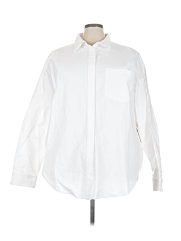 Good American Long Sleeve Button-Down Shirt (view 1)