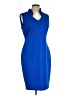 Calvin Klein Solid Blue Cocktail Dress Size 12 - photo 1