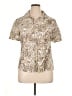 Millenium Paisley Tan Short Sleeve Blouse Size XL - photo 1