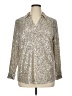 Soft Surroundings Metallic Silver 3/4 Sleeve Blouse Size XL (petite) - photo 1