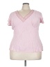 Faded Glory 100% Polyester Pink Short Sleeve Top Size 22W-24W - photo 1