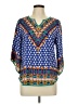 Pants Store 100% Polyester Blue 3/4 Sleeve Blouse Size L (estimated) - photo 1