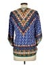 Pants Store 100% Polyester Blue 3/4 Sleeve Blouse Size L (estimated) - photo 2