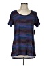 Lularoe Stripes Purple Active T-Shirt Size L - photo 1
