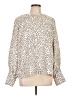 Express 100% Polyester Animal Print Ivory Long Sleeve Blouse Size L - photo 1
