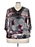 DressBarn Gray 3/4 Sleeve Blouse Size 3X - photo 1