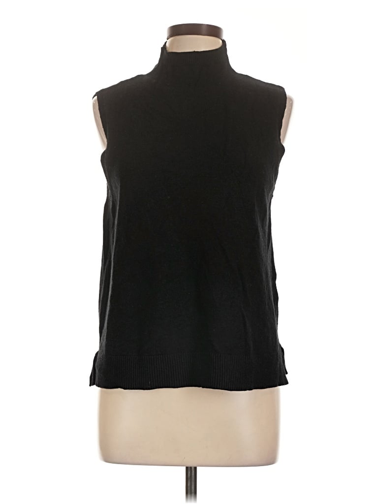 Pre-owned Max Studio Sweater Vest In Black