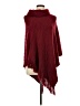BCBGMAXAZRIA Burgundy Poncho Size L - photo 1
