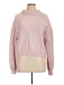 Something Navy Solid Pink Turtleneck Sweater Size L - photo 1