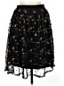 Forever 21 Contemporary 100% Polyester Floral Black Formal Skirt Size M - photo 1