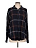 Maurices Plaid Black Long Sleeve Button-Down Shirt Size L - photo 1