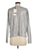 Zara Metallic Silver Long Sleeve Top Size M - photo 2