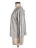 Zara Metallic Silver Long Sleeve Top Size M - photo 5