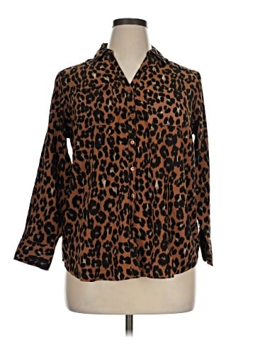 Talbots 3/4 Sleeve Button-Down Shirt (view 1)