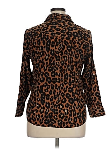 Talbots 3/4 Sleeve Button-Down Shirt (view 2)