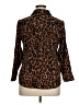 Talbots Animal Print Brown 3/4 Sleeve Button-Down Shirt Size 1X Petite - photo 2