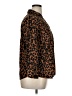 Talbots Animal Print Brown 3/4 Sleeve Button-Down Shirt Size 1X Petite - photo 4