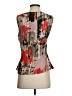 T Tahari 100% Polyester Orange Sleeveless Blouse Size S - photo 2