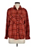Sanctuary 100% Rayon Plaid Red Long Sleeve Button-Down Shirt Size M - photo 1