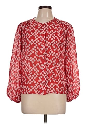 Trina Turk Long Sleeve Silk Top (view 1)