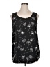 Faded Glory 100% Polyester Black Sleeveless Blouse Size 1X - photo 1