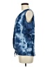 Absolutely Famous Tie-dye Blue Short Sleeve Blouse Size M - photo 5