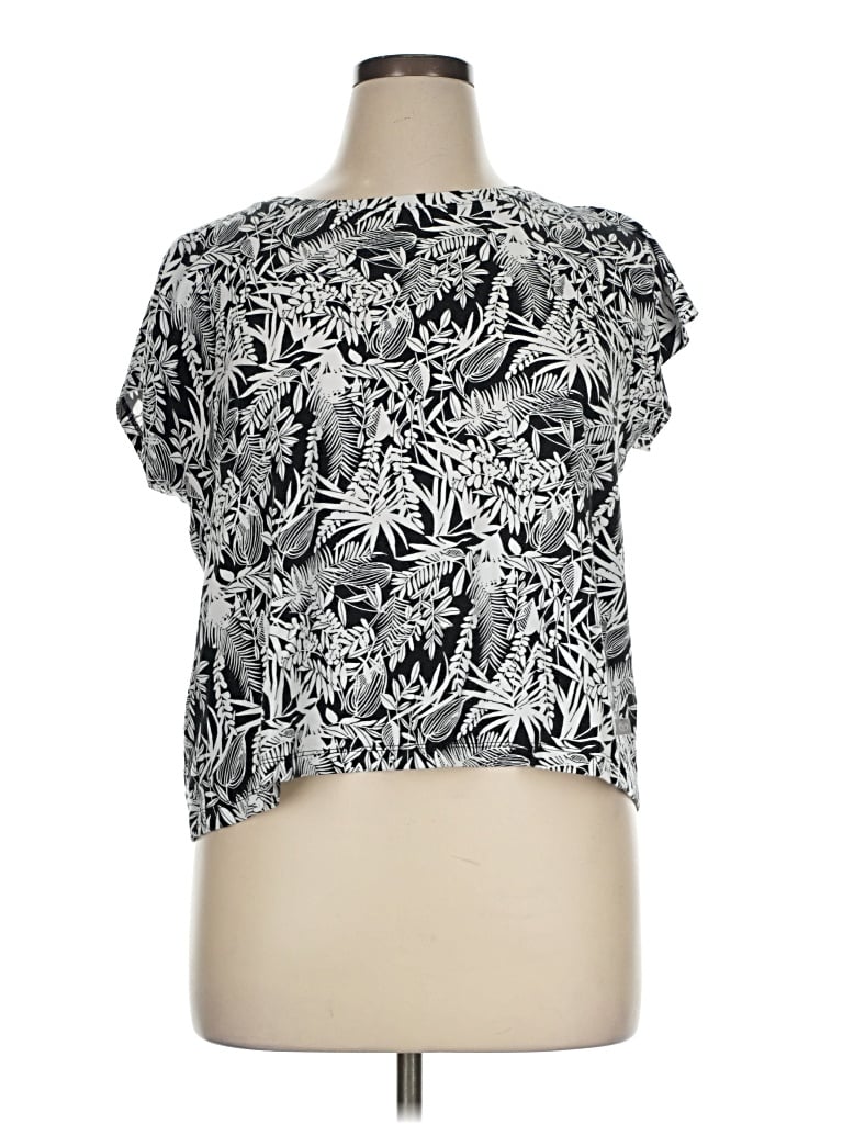 Pre-owned T By Talbots Short Sleeve T-shirt In Silver