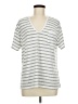 Gap Stripes Silver Short Sleeve T-Shirt Size M - photo 1