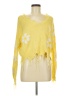 Polly & Esther 100% Acrylic Floral Yellow Pullover Sweater Size S - photo 1