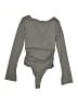 Francesca's 100% Polyester Gray Bodysuit Size XS - photo 2
