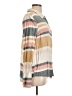Roxy 100% Viscose Color Block Tan Long Sleeve Button-Down Shirt Size L - photo 4