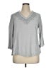 Chico's 100% Linen Gray 3/4 Sleeve Top Size XL - photo 1