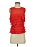 DKNY 100% Silk Red Sleeveless Silk Top Size 6 - photo 1