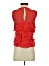 DKNY 100% Silk Red Sleeveless Silk Top Size 6 - photo 2